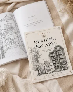 Reading Escapes - Livre de coloriage adulte lecture