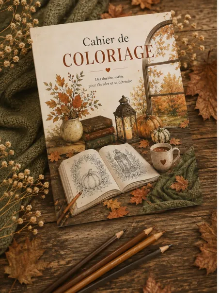 Cahier de coloriage Automne cosy & nature
