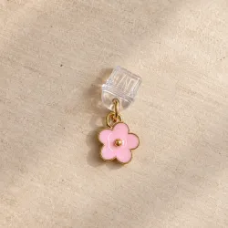 Bijou liseuse Fleur Girly Rose – Bouchon USB-C