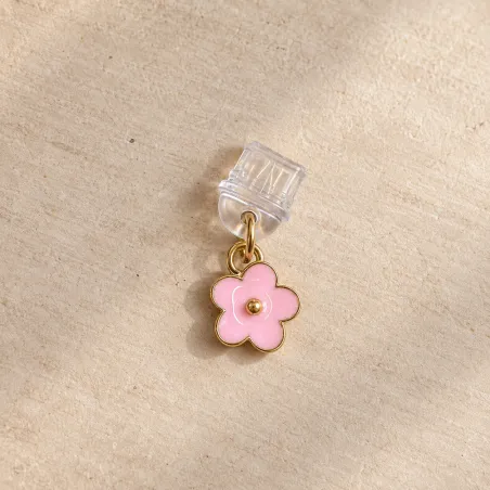 Bijou liseuse Fleur Girly Rose – Bouchon USB-C