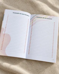 Carnet de suivi de lecture Rétro avec 100 fiches de lecture