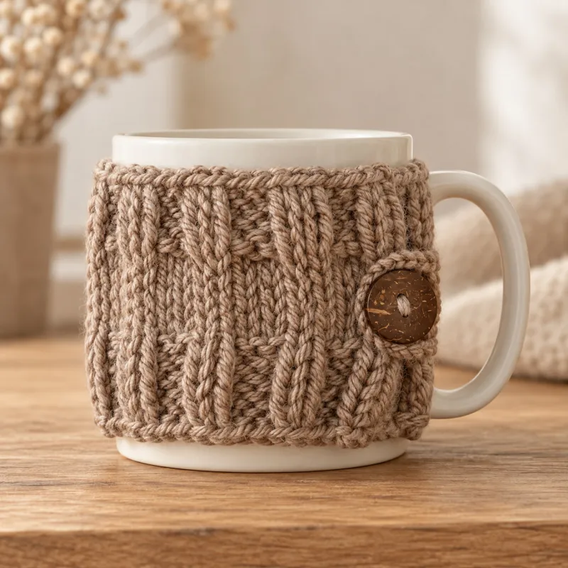 Manchon pour tasse tricoté – Moumoute Mug