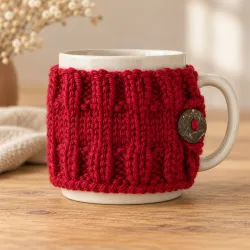 Manchon pour tasse tricoté – Moumoute Mug