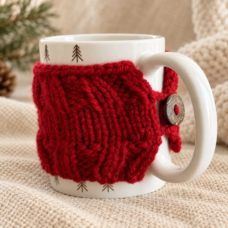 Manchon pour tasse tricoté – Moumoute Mug