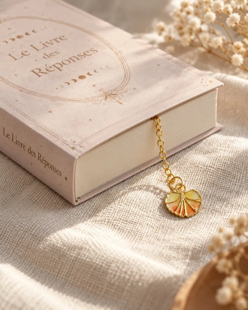 Marque-page Ginkgo doré – Bijou de livre