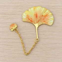 Marque-page Ginkgo doré – Bijou de livre